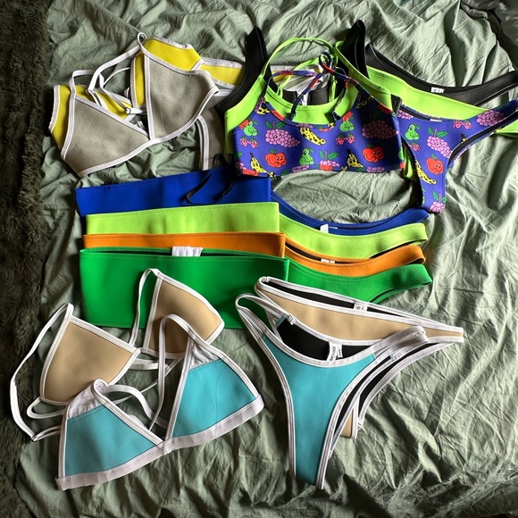 HOAKA NEOPRENE BIKINI BUNDLE SET OF 11 full bikini sets extra